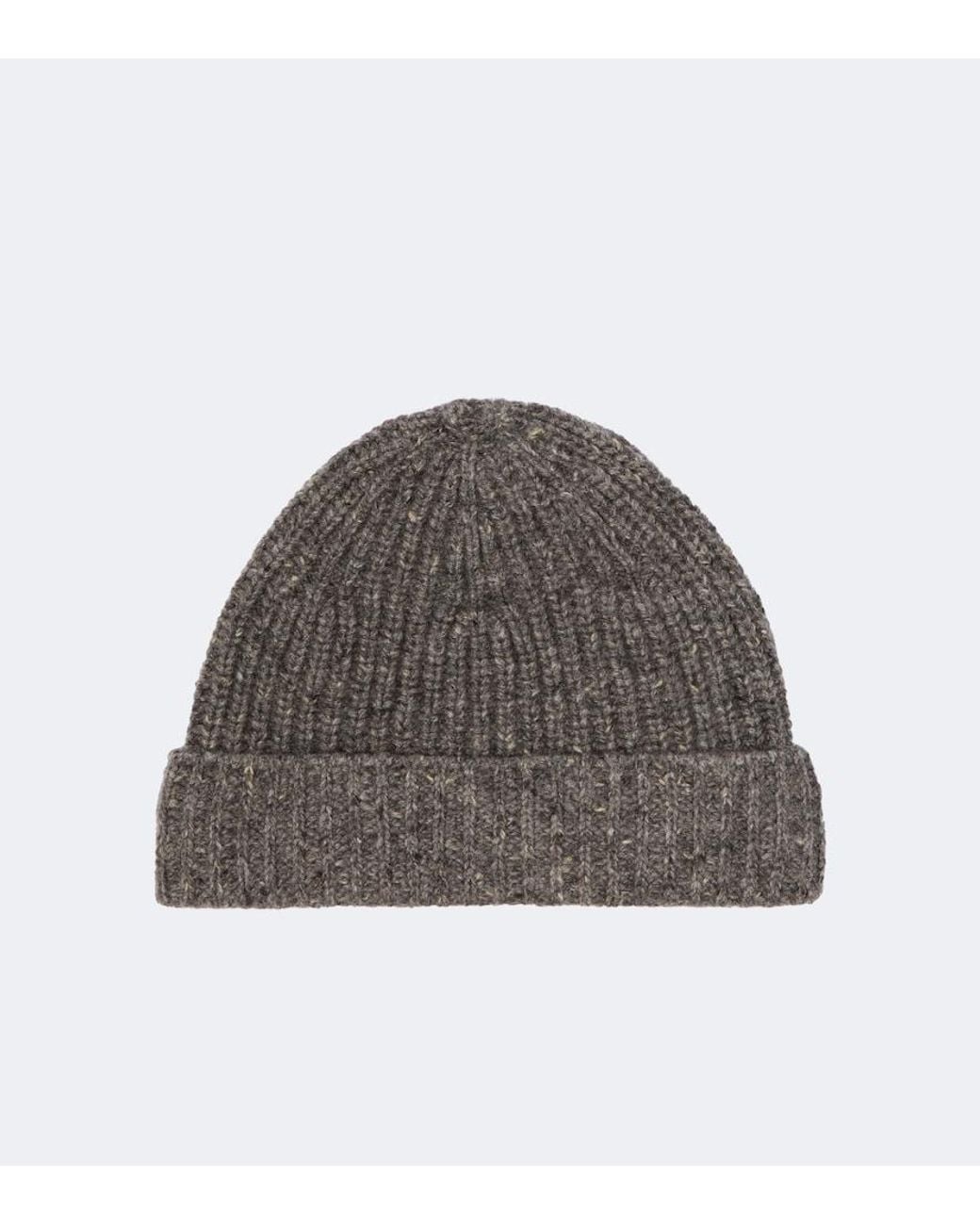 Auralee Brown Ribbed-Knit Cashmere Beanie for men