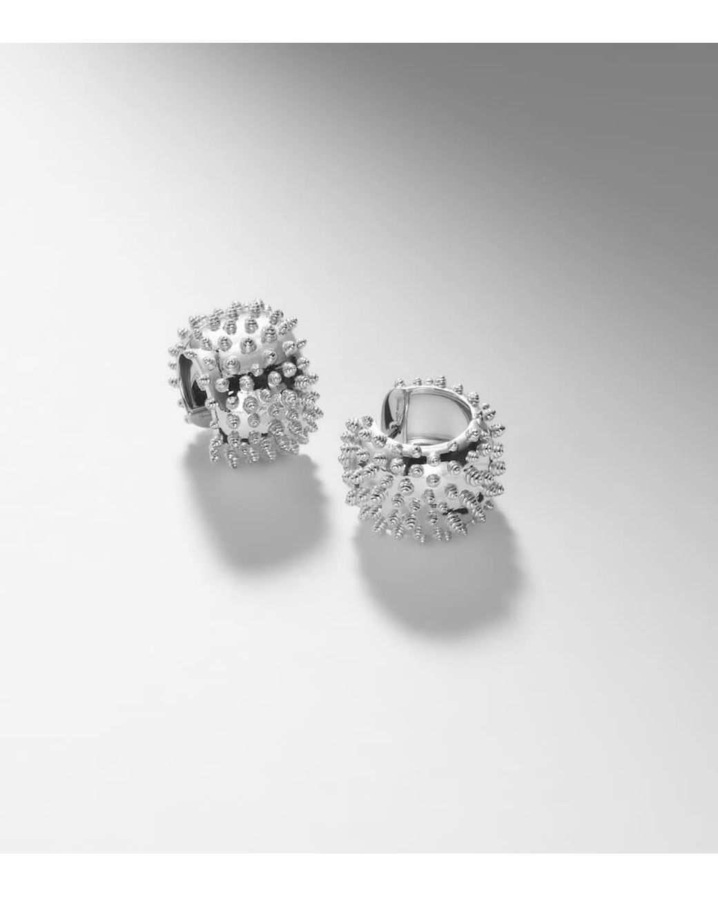 Yvonne Léon White Ohrringe Picots Aus 9Kt Weissgold (375/1000)