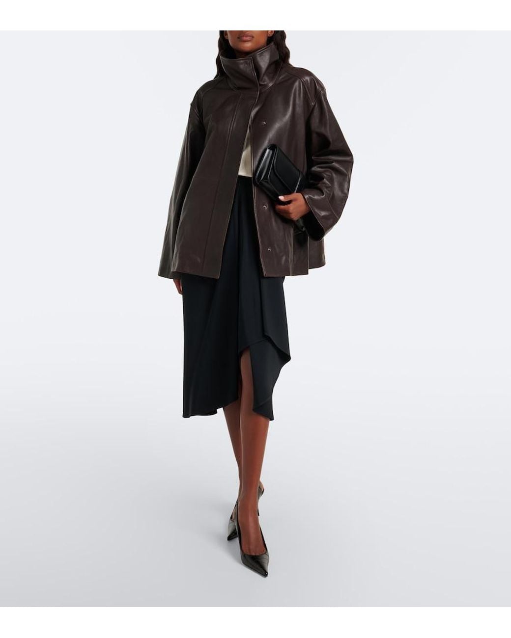 Nour Hammour Black Lowen Leather Jacket