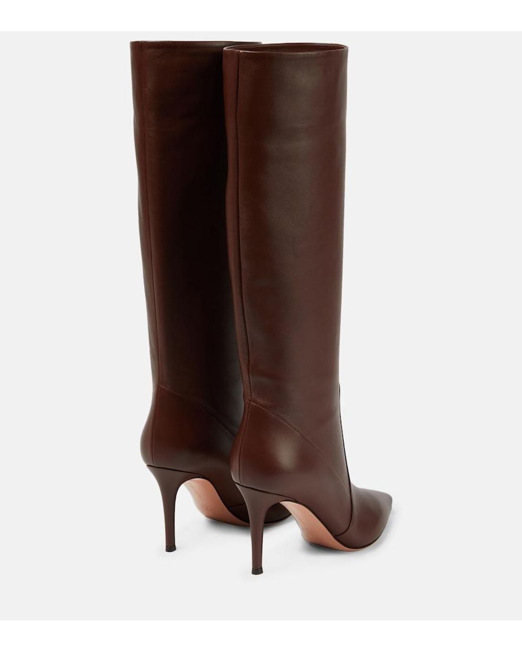 Gianvito Rossi Brown Hansen 85 Knee-High Leather Boots