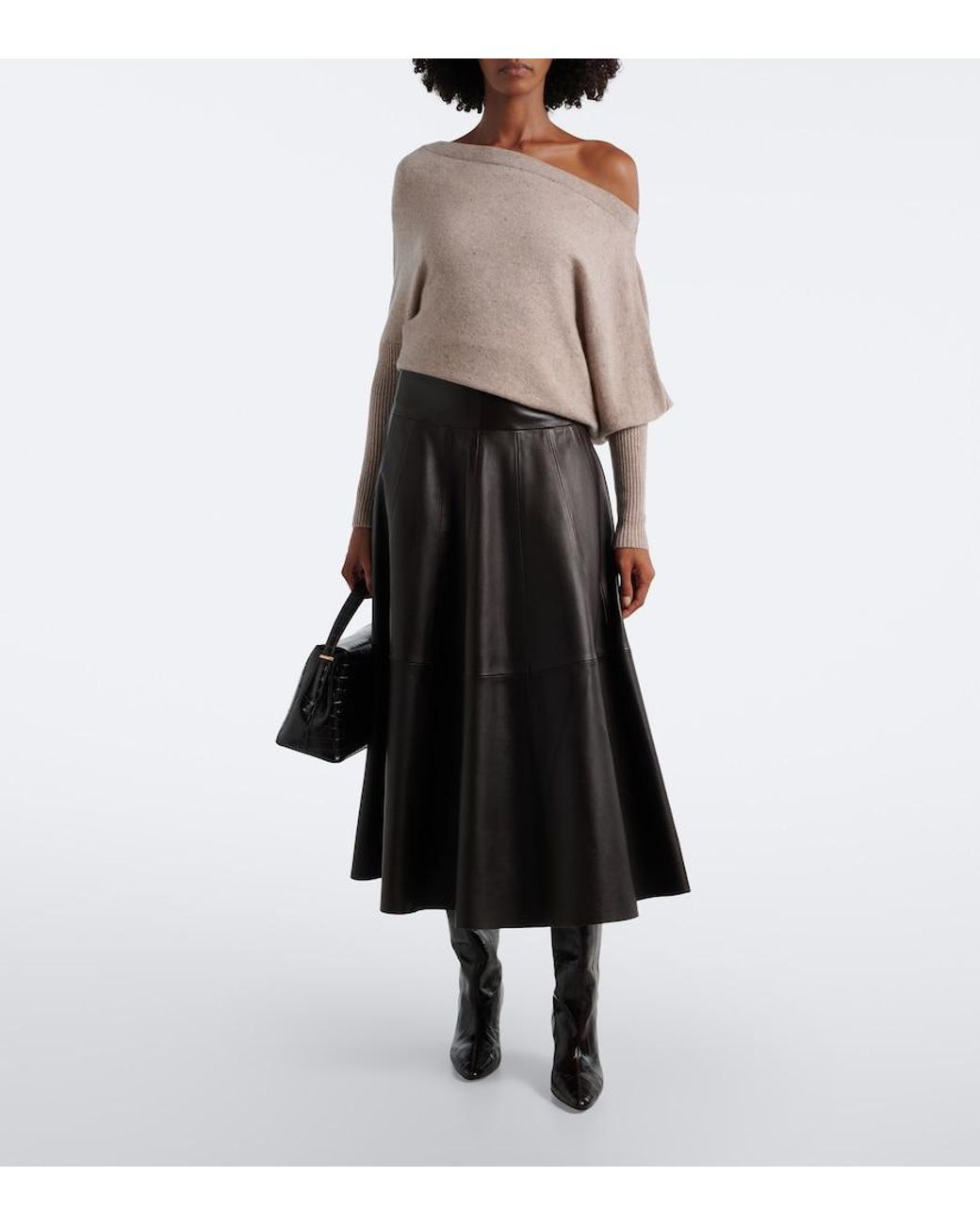 Altuzarra Natural Paxi Asymmetric Cashmere Sweater