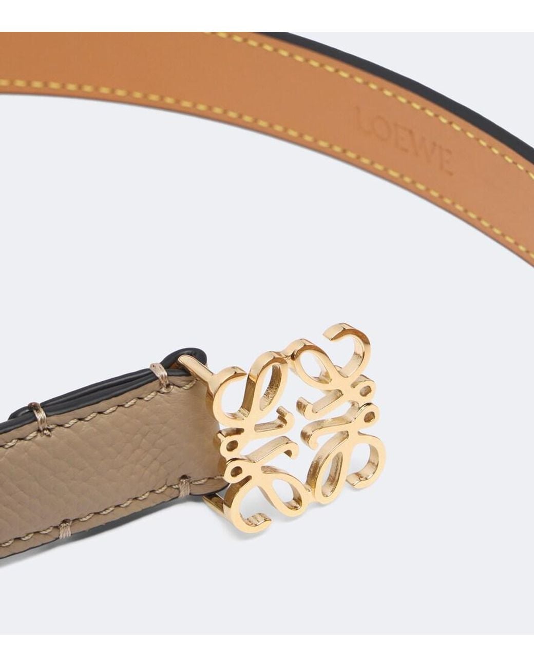 Loewe Brown Anagram Leather Belt