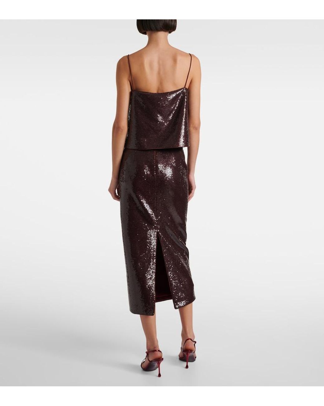 Roland Mouret Purple Sequined Top
