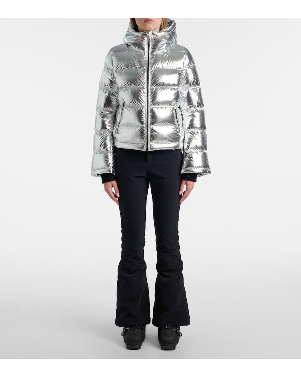 Perfect Moment Gray Polar Flare Down Ski Jacket