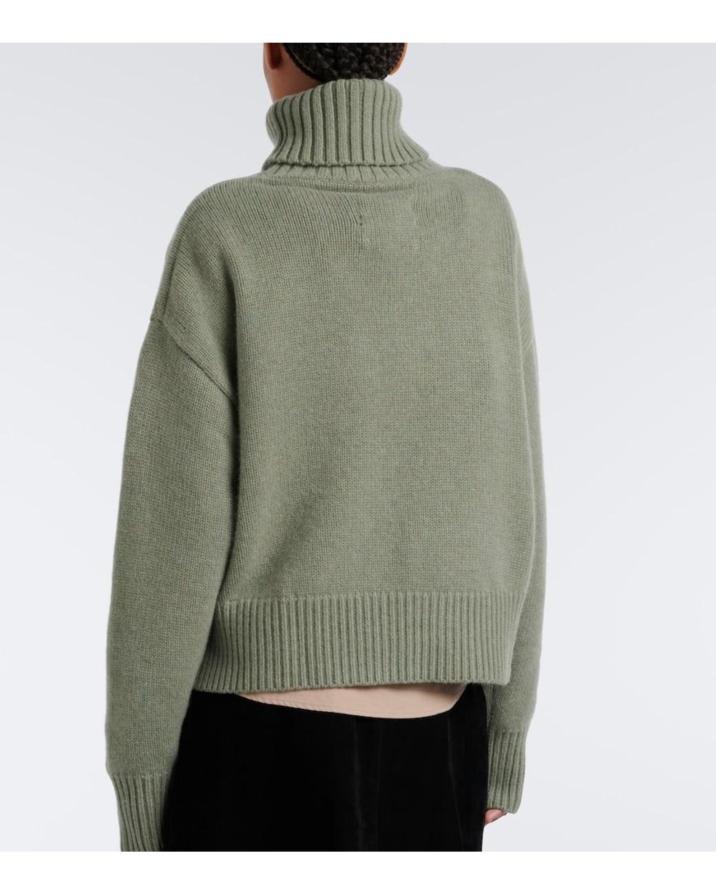 Extreme Cashmere Green N°434 Crop Xtra Cashmere Sweater
