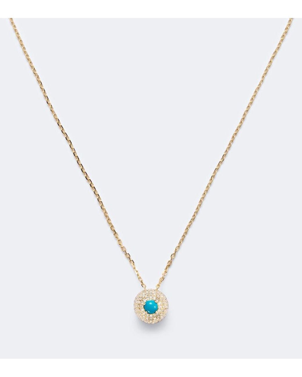 Suzanne Kalan Blue Evil Eye 18Kt Pendant Necklace With Diamonds And