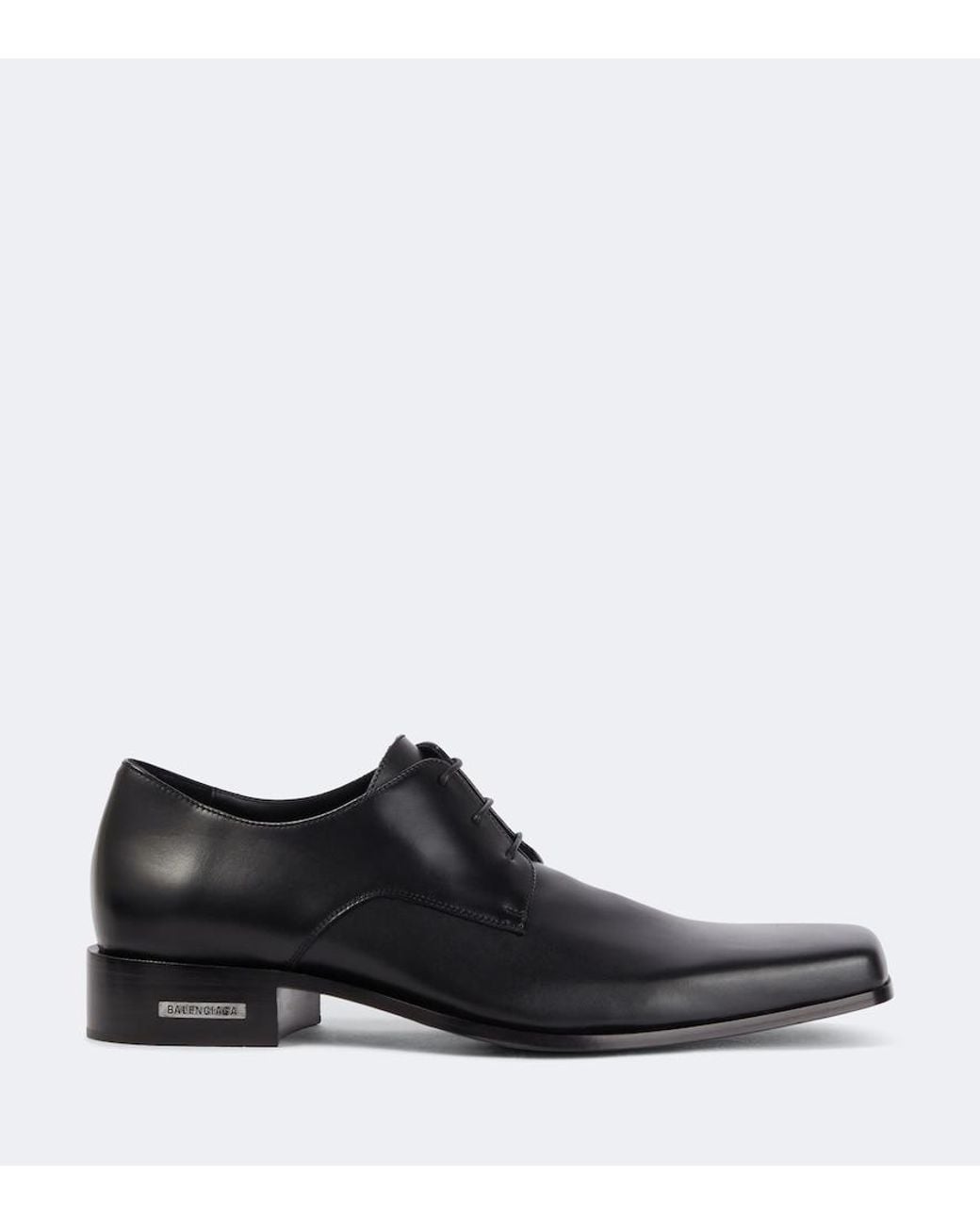 Balenciaga Black Concorde Leather Derby Shoes for men