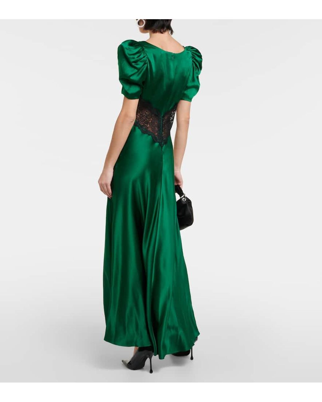 Rodarte Silk Lace Maxi Dress in Green | Lyst Rodarte Silk Lace Maxi Dress in Green | Lyst