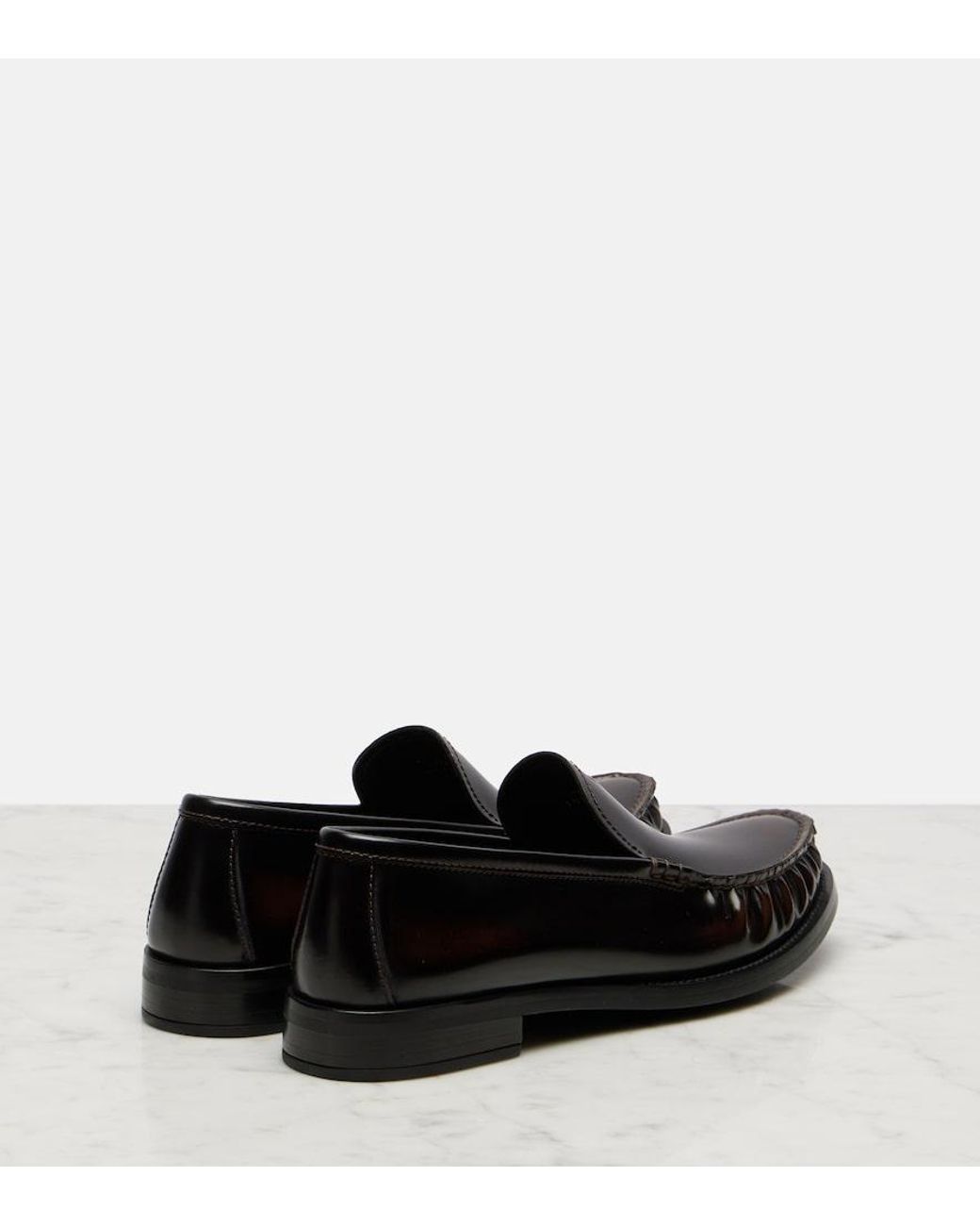 Prada Black Leather Loafers
