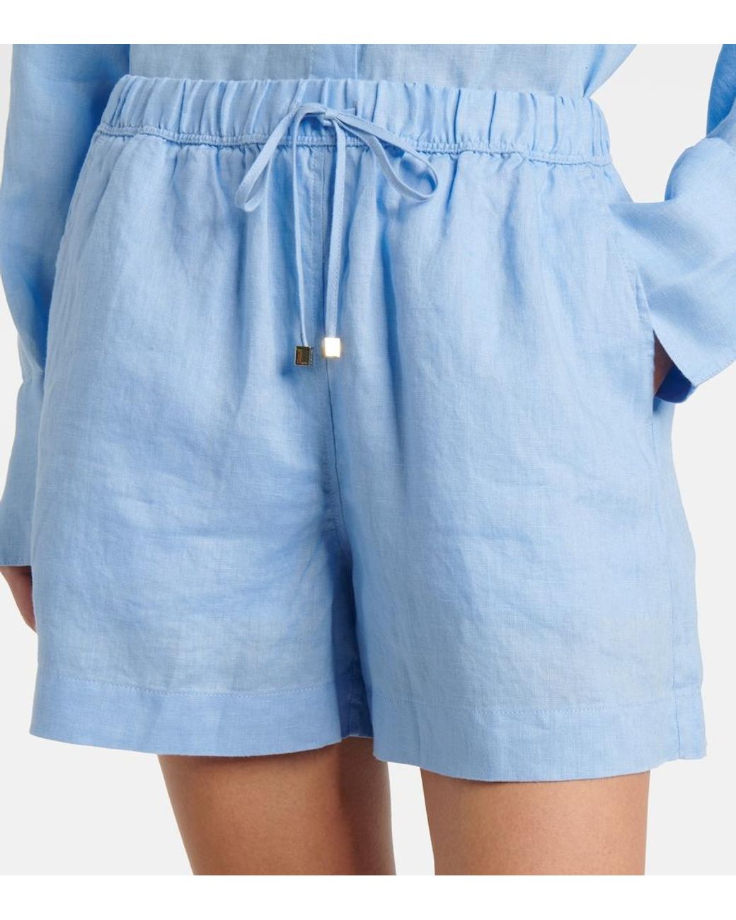 Heidi Klein Blue Linen Shorts