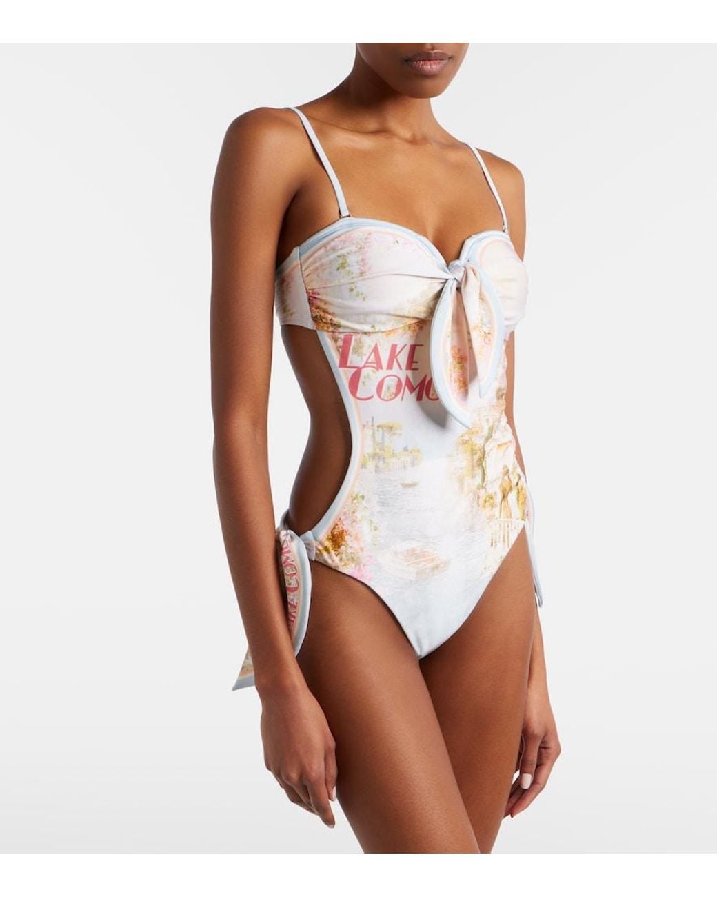 Zimmermann White Como Printed Swimsuit