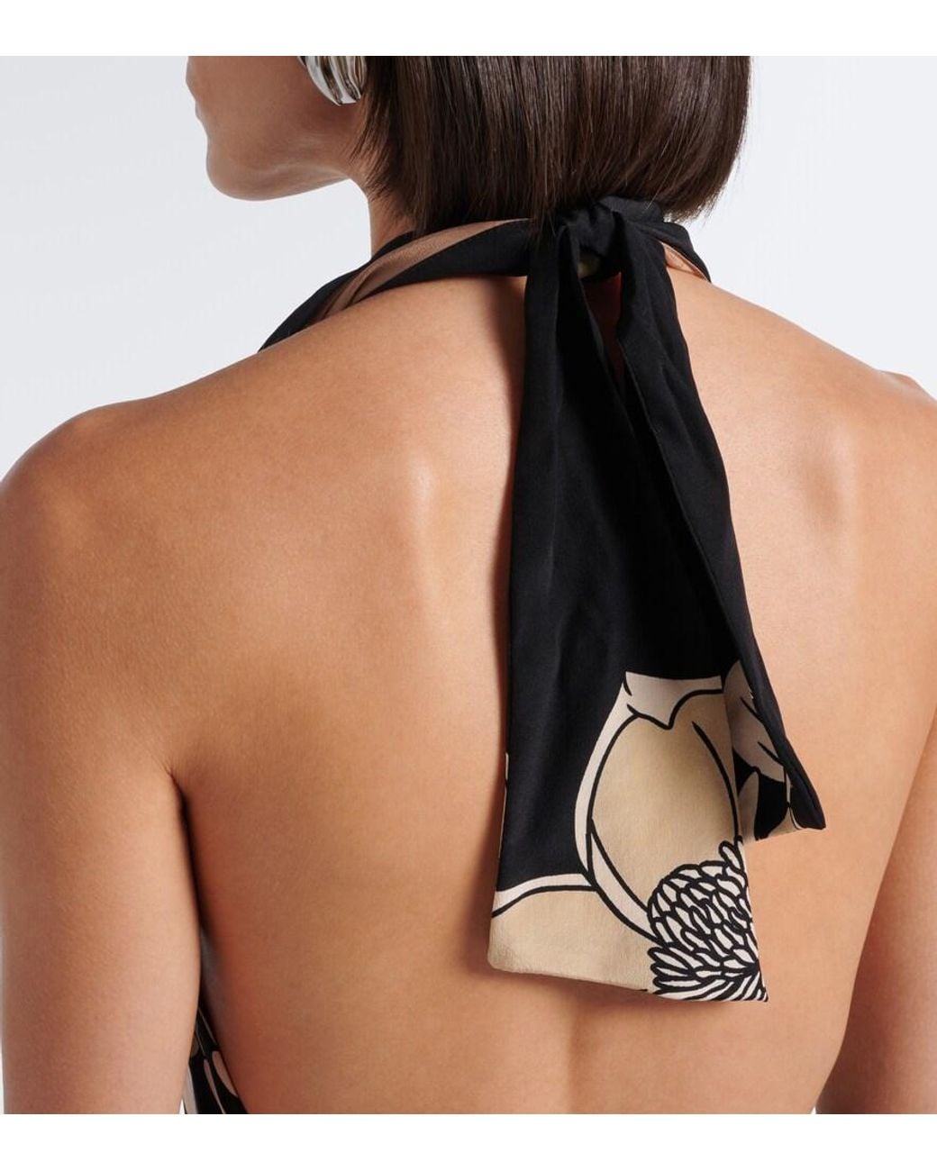 Johanna Ortiz Black New Destiny Floral Silk Maxi Dress