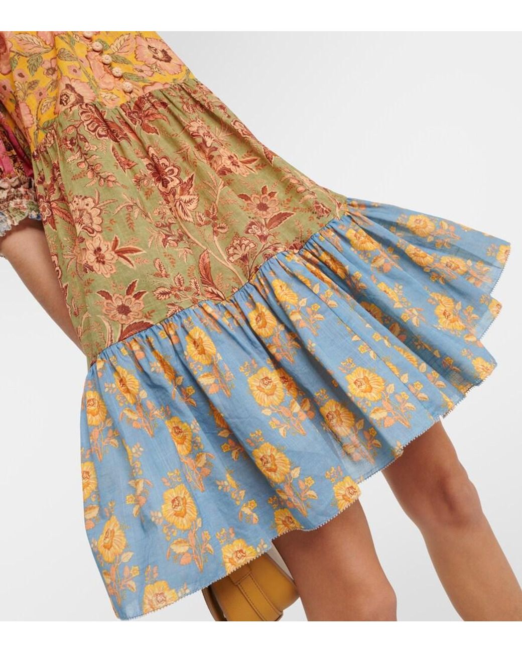 Zimmermann Multicolor Junie Floral Cotton Minidress