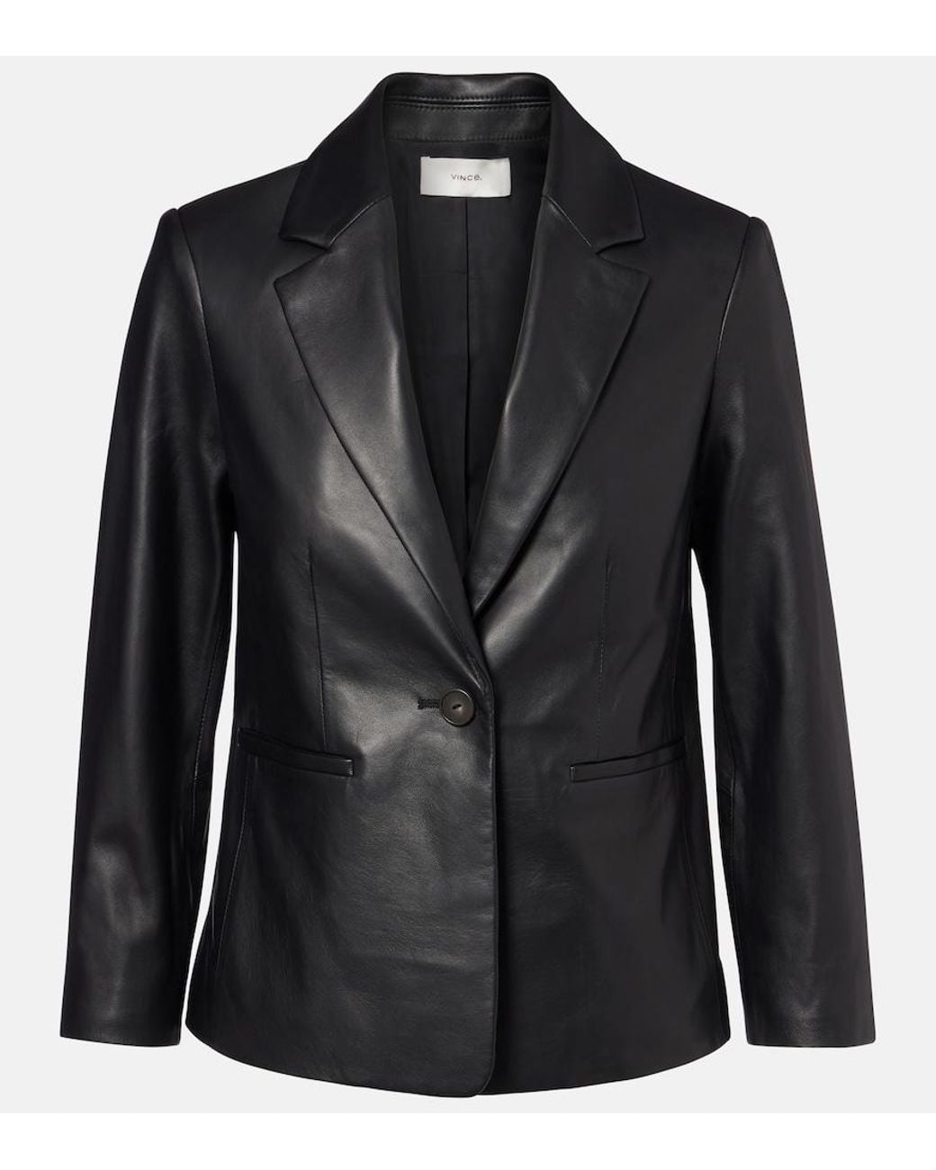 Vince Black Leather Blazer