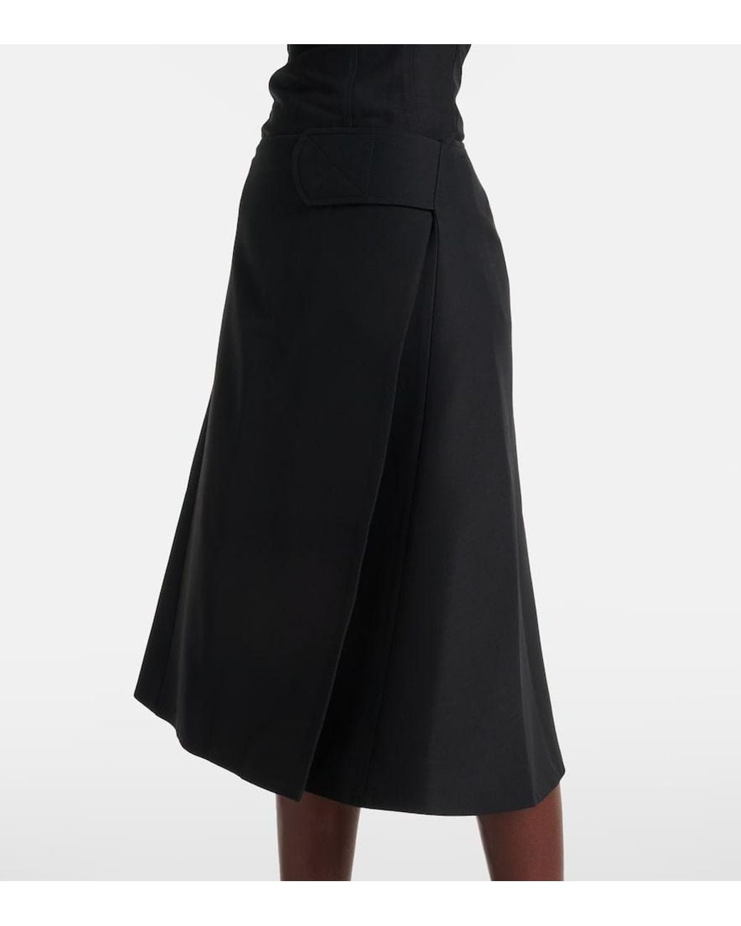 Co. Black A-Line Wrap Skirt