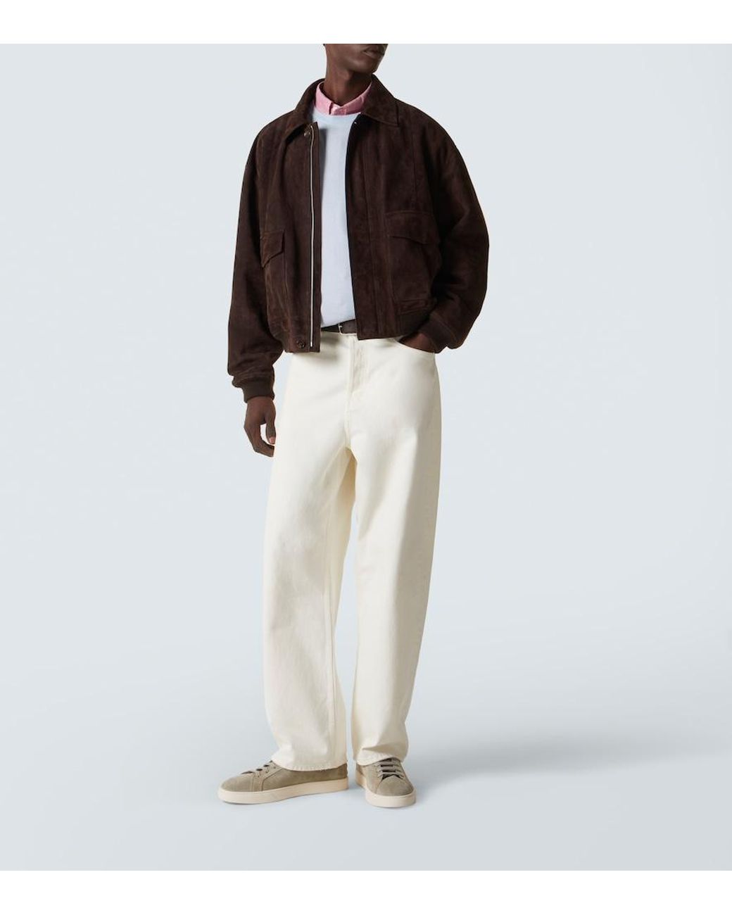 Tod's Sneakers Aus Veloursleder in White für Herren