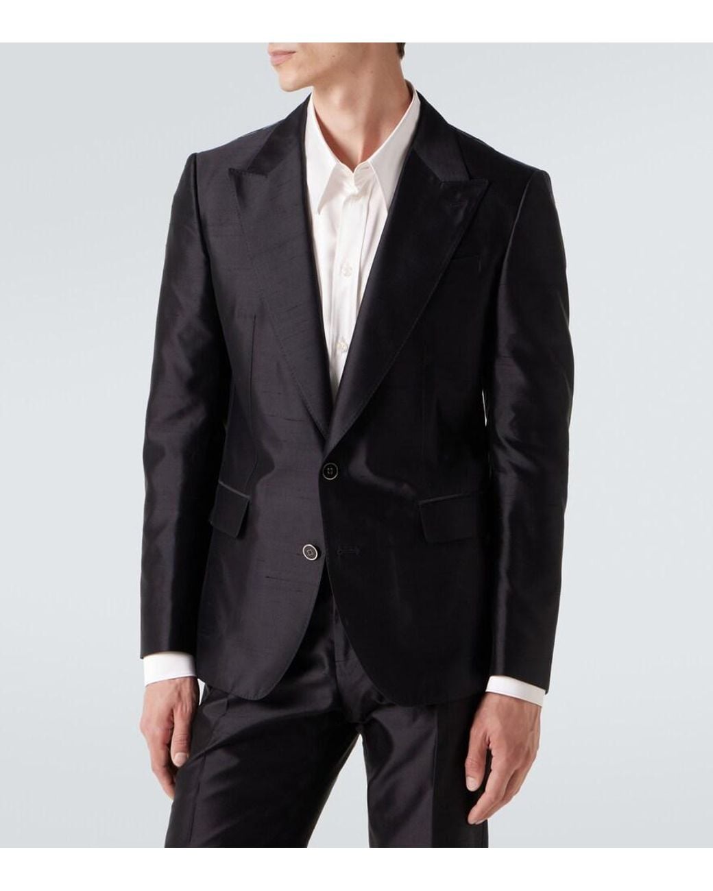 Dolce & Gabbana Black Silk Twill Suit for men