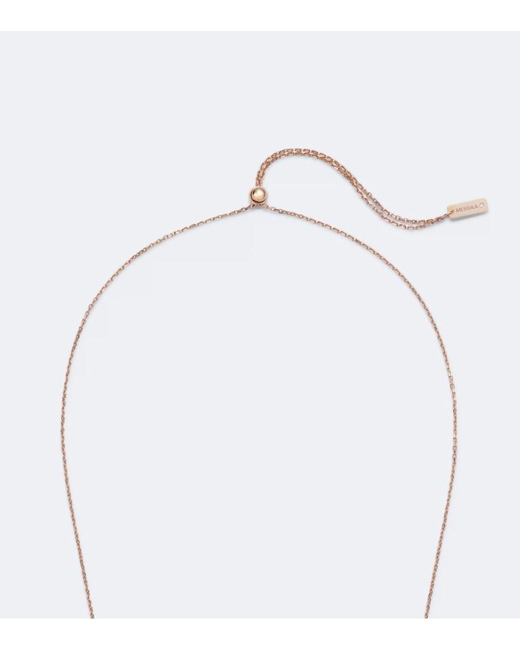 Messika White Move 10Th 18Kt Rose Pendant Necklace With Diamonds
