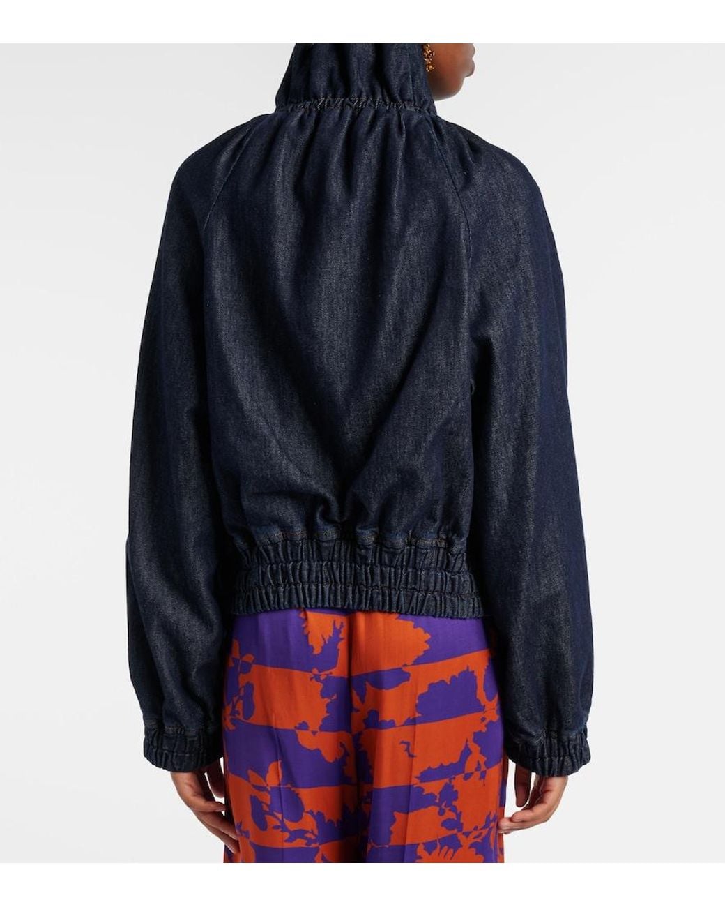 Dries Van Noten Blue Denim Bomber Jacket