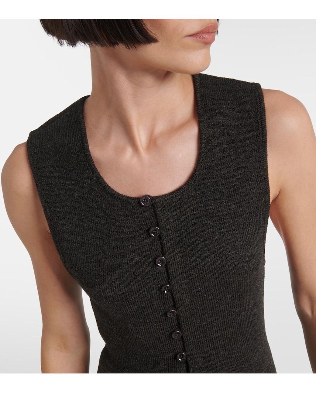 Lemaire Black Wool-Blend Vest