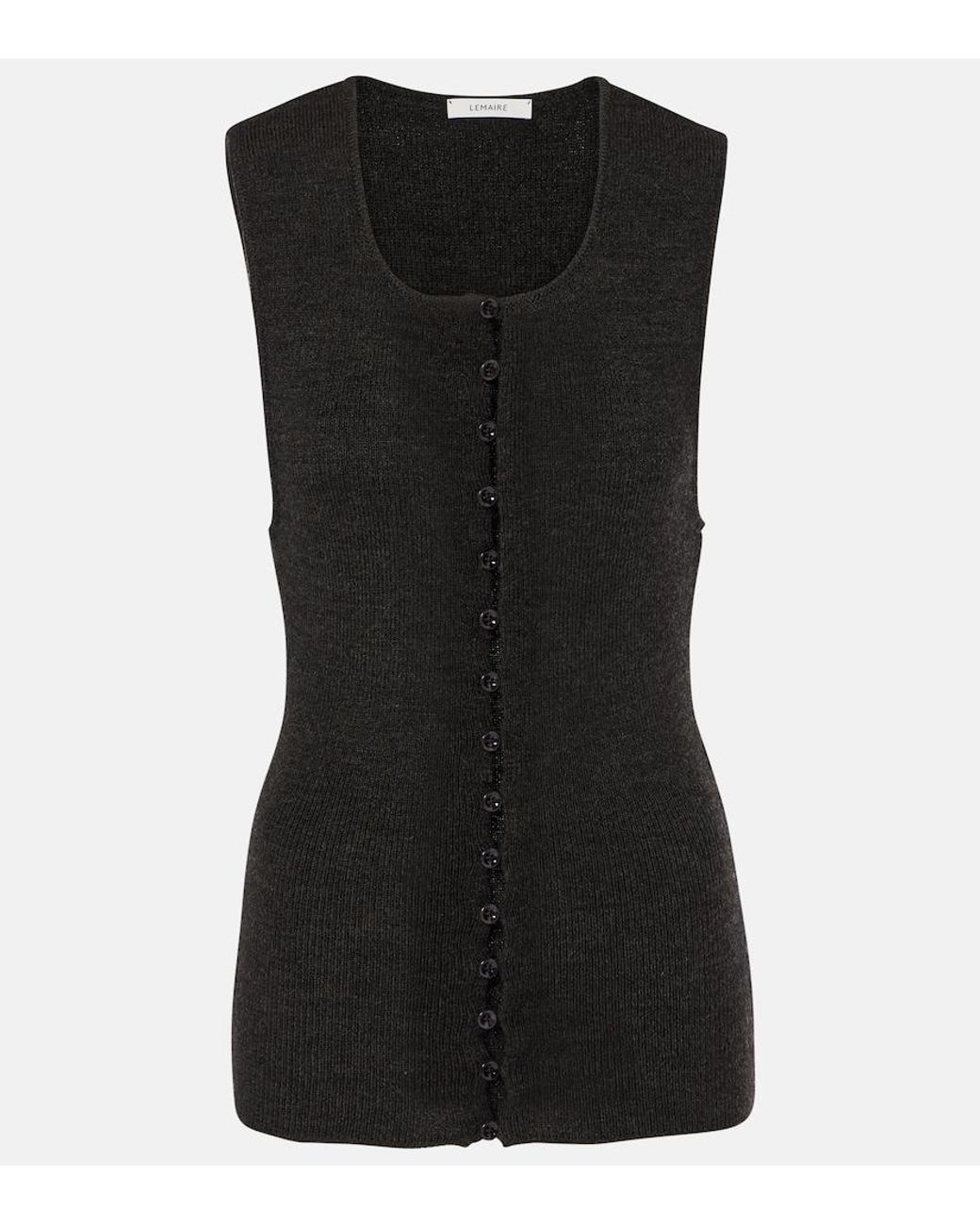 Lemaire Black Wool-Blend Vest
