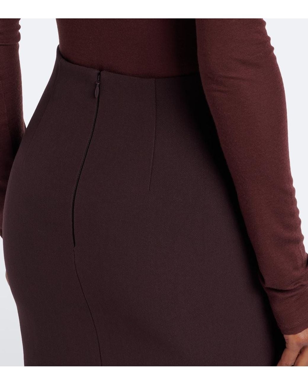 Roland Mouret Purple Crepe Pencil Skirt