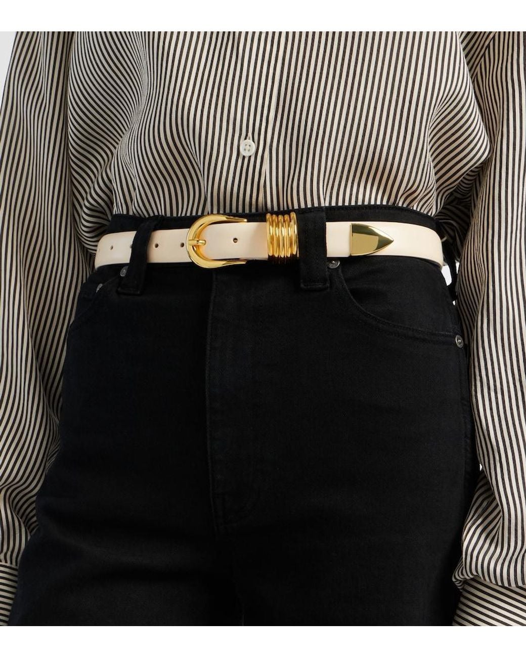 DEHANCHE Natural Hollyhock Leather Belt