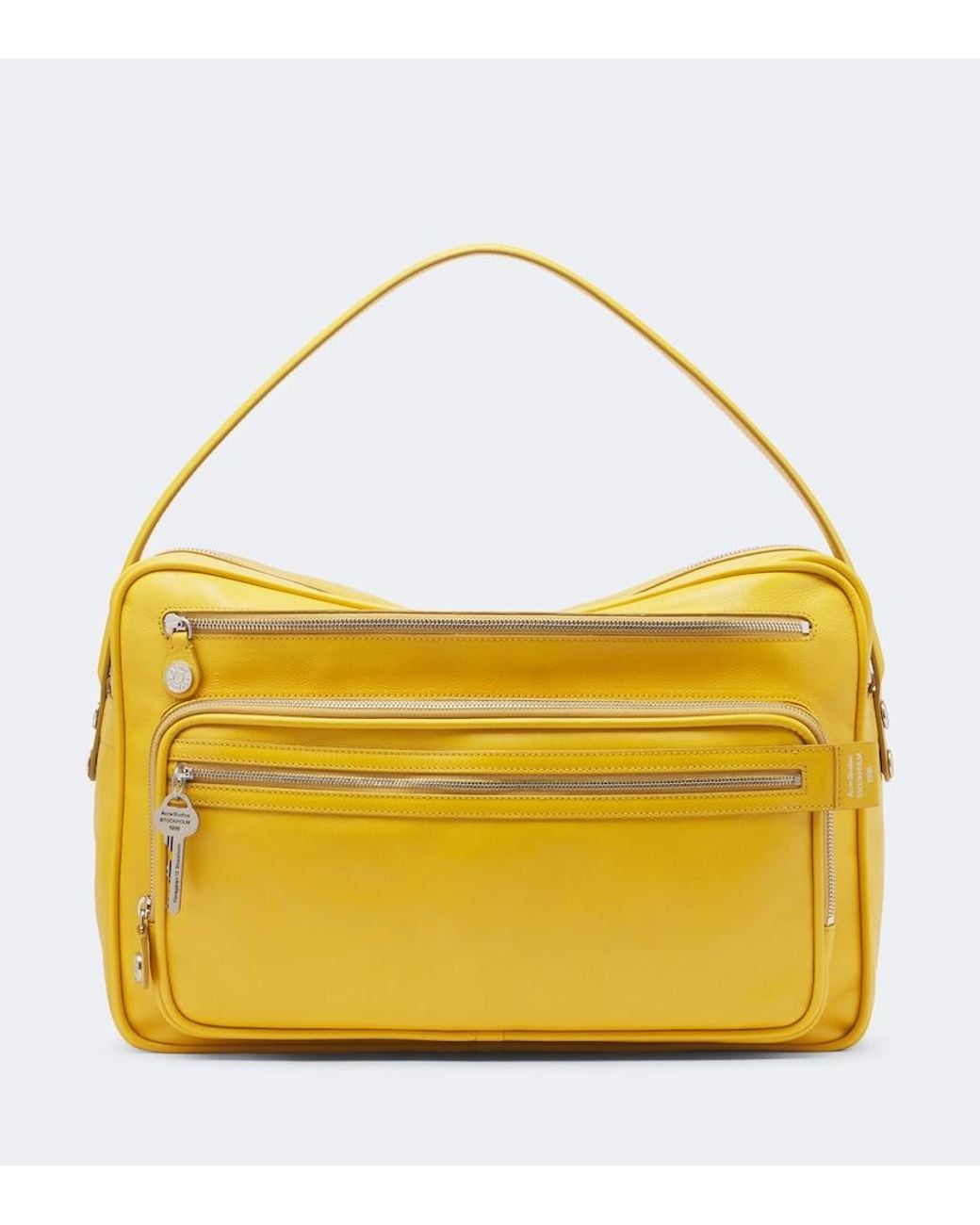 Acne Yellow Camero Camera Leather Shoulder Bag