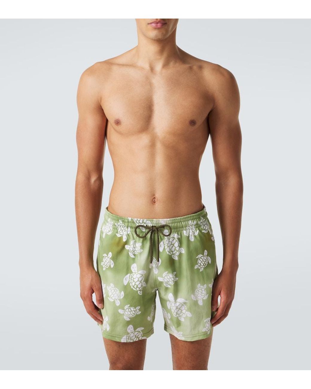 Vilebrequin Green Printed Swim Trunks for men