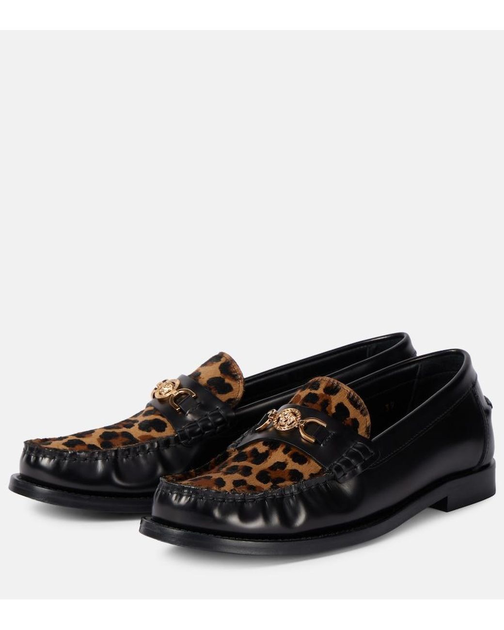Versace Black Leather Shoes
