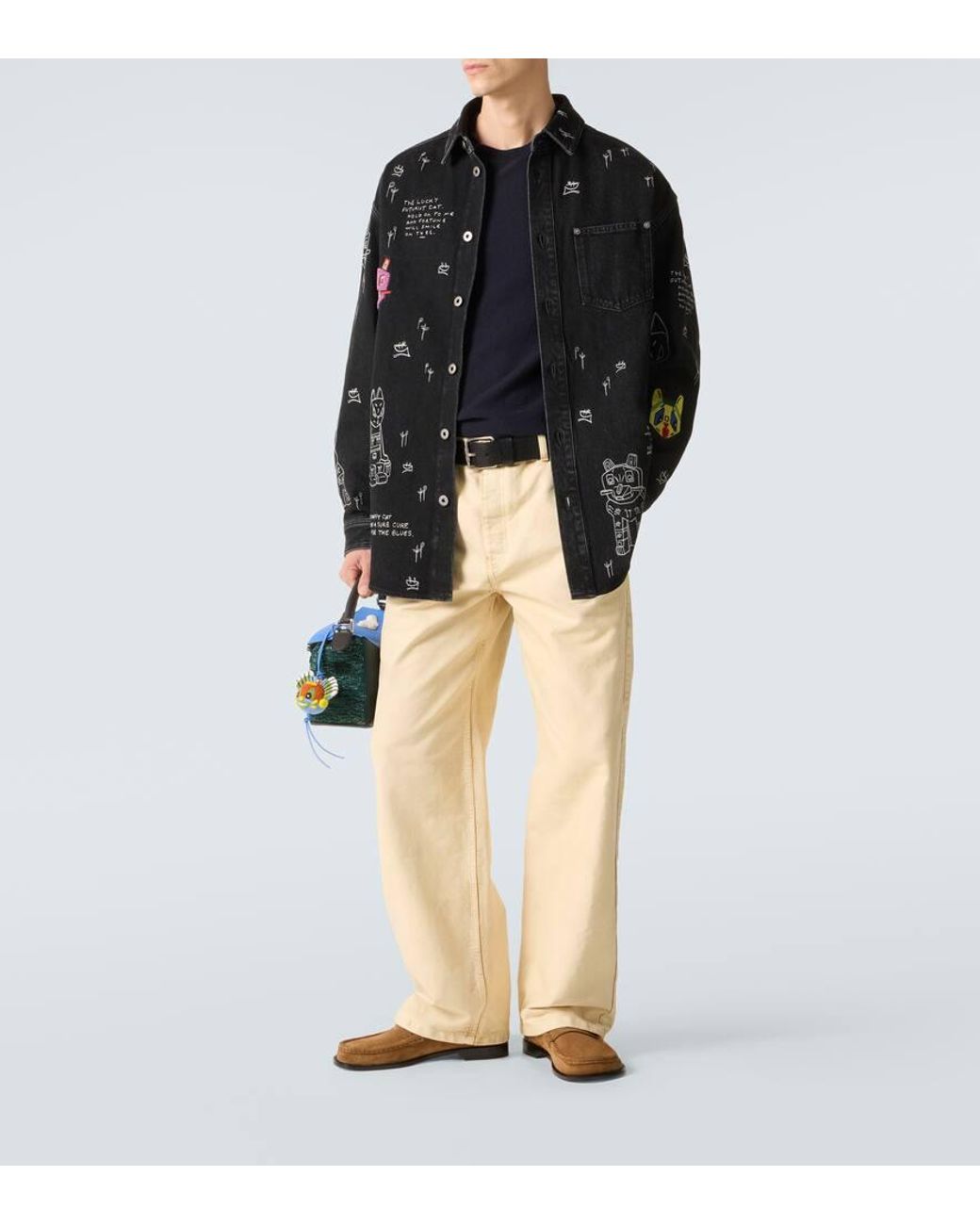 Loewe X Louis Wain Tote Bag Futurist Cat Puzzle in Black für Herren