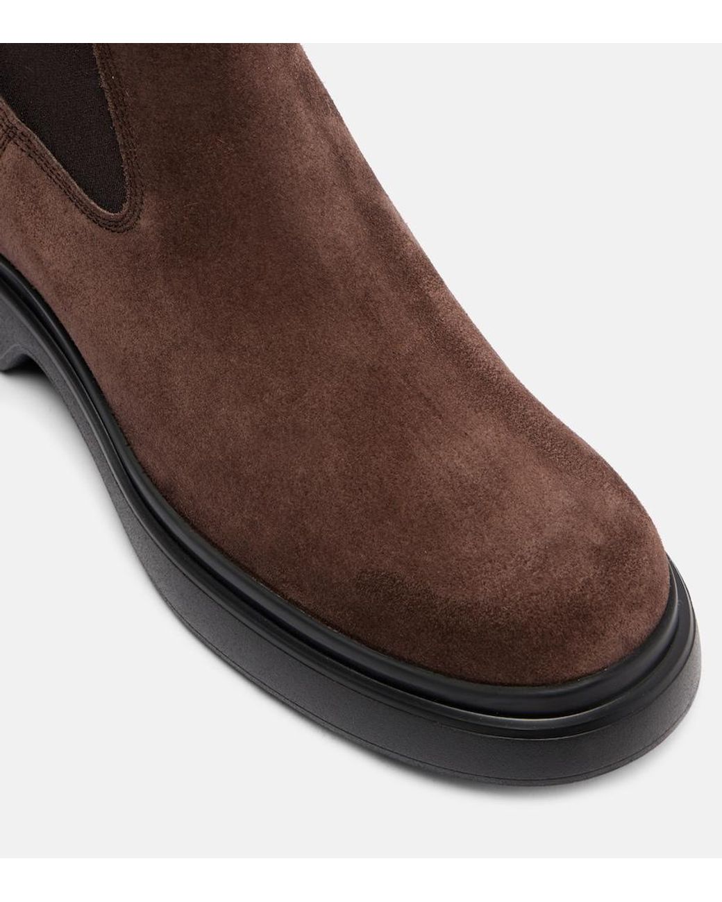 Tod's Brown Suede Chelsea Boots