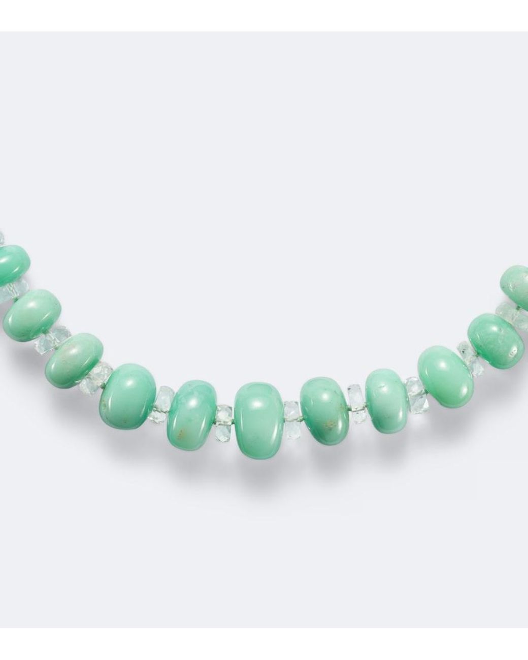 Ileana Makri Green Beaded Necklace With Chrysoprases, Topaz, And Diamonds