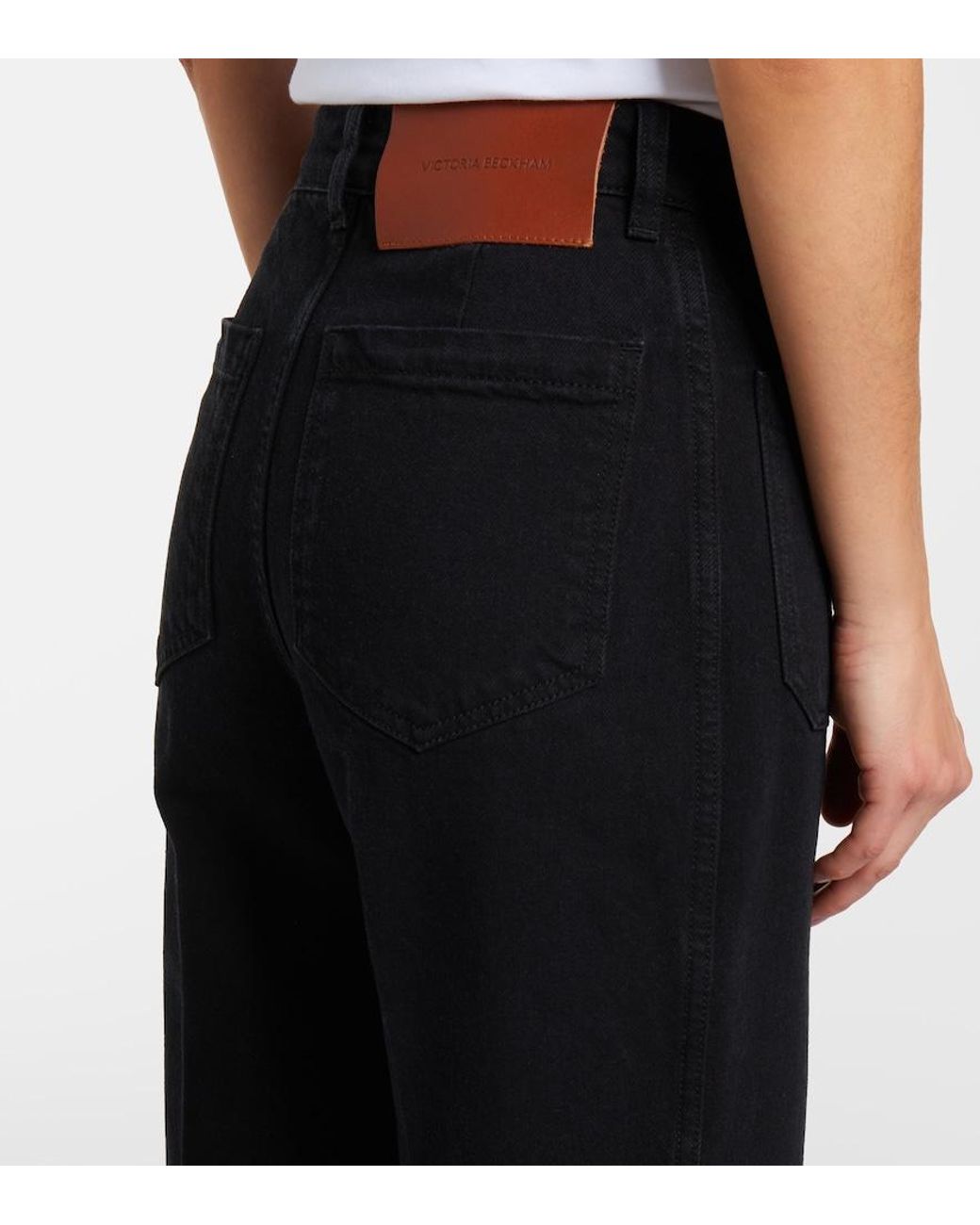 Victoria Beckham Blue Alina Wide-Leg Jeans