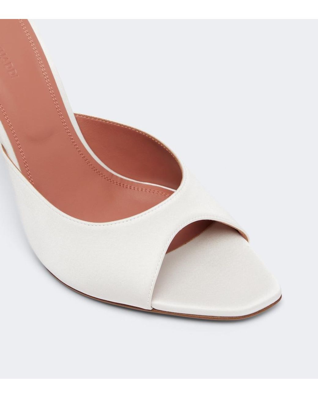 AMINA MUADDI Pink Alexa Satin Mules