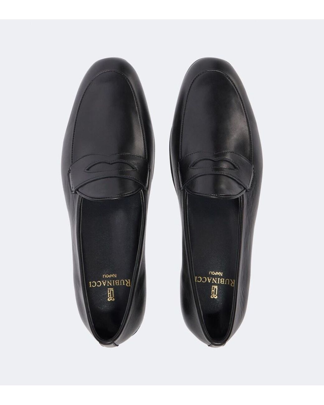 Rubinacci Loafers Aus Leder in Black für Herren
