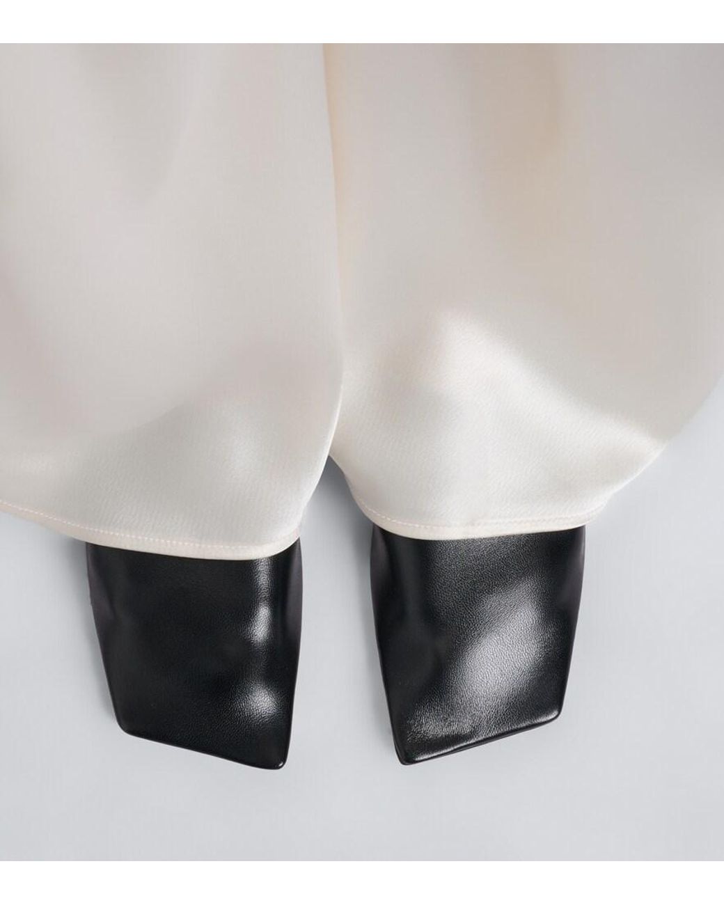 Christen Gray Edge Leather Mules