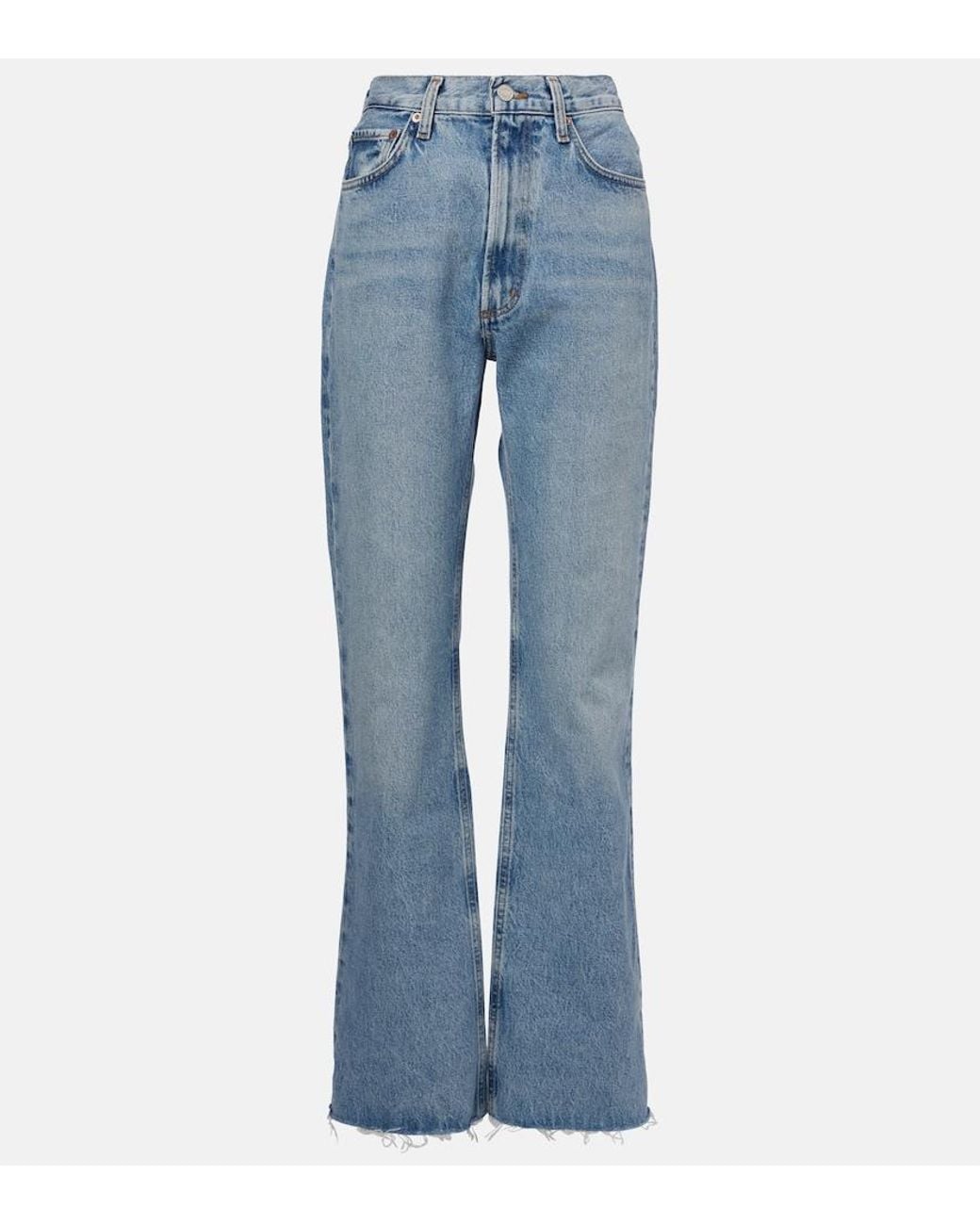 Agolde Blue Leena High-Rise Flared Jeans