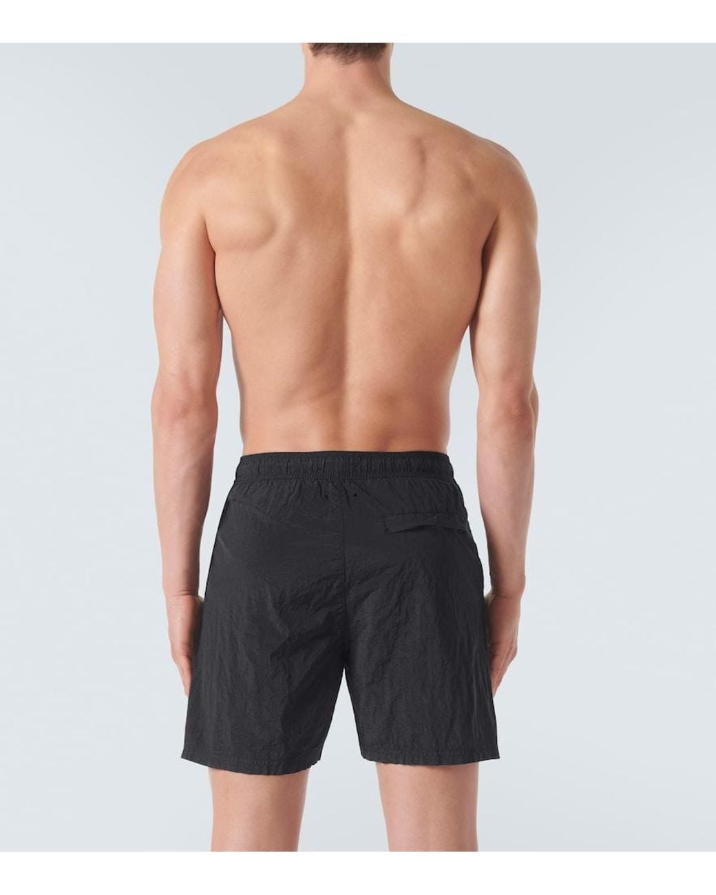 Stone Island Black Compass Swim Trunks for men