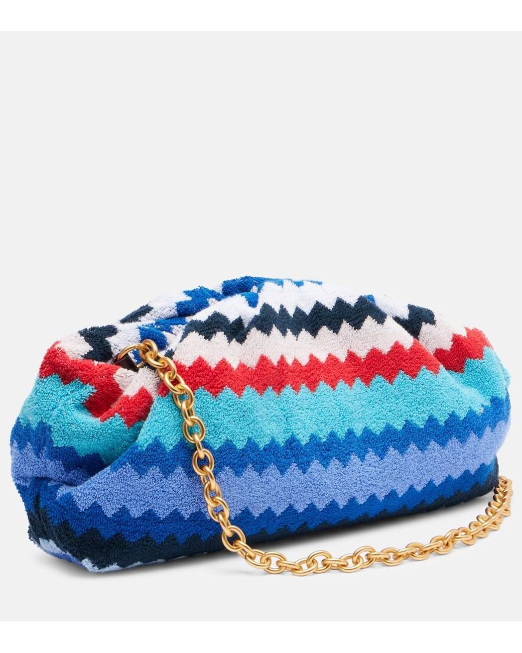 Missoni Blue Zigzag Large Terry Clutch