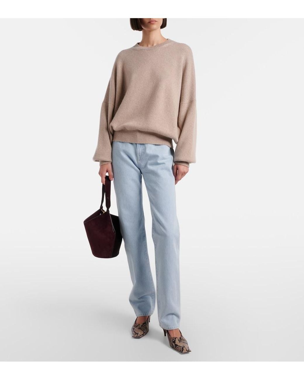 Khaite Blue Farley Straight Jeans