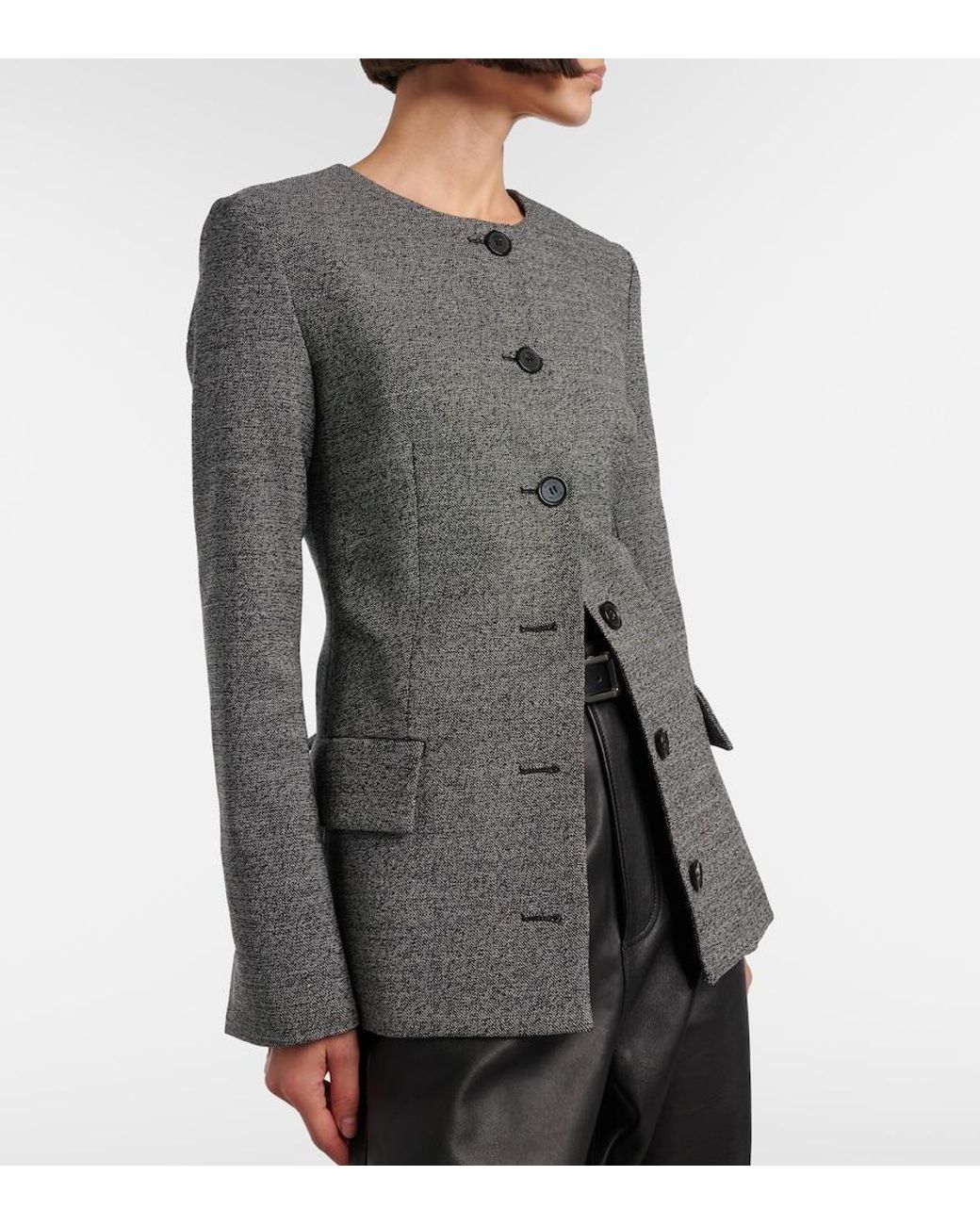 Proenza Schouler Gray Annemarie Wool Jacket