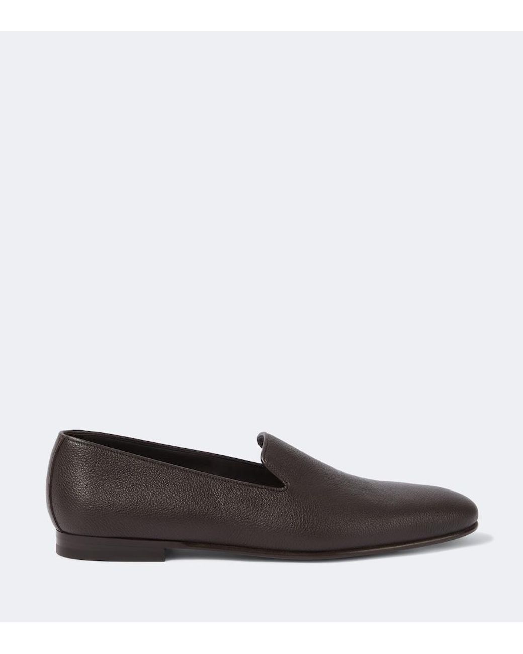 Manolo Blahnik Brown Leather Loafers for men