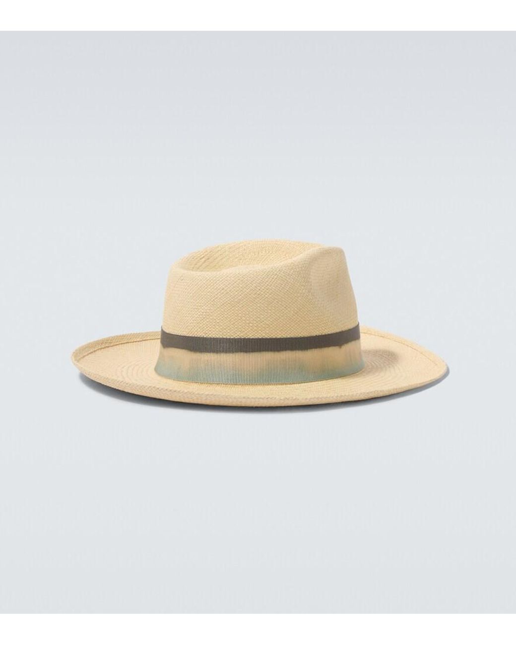 Borsalino White Harlem Straw Panama Hat for men