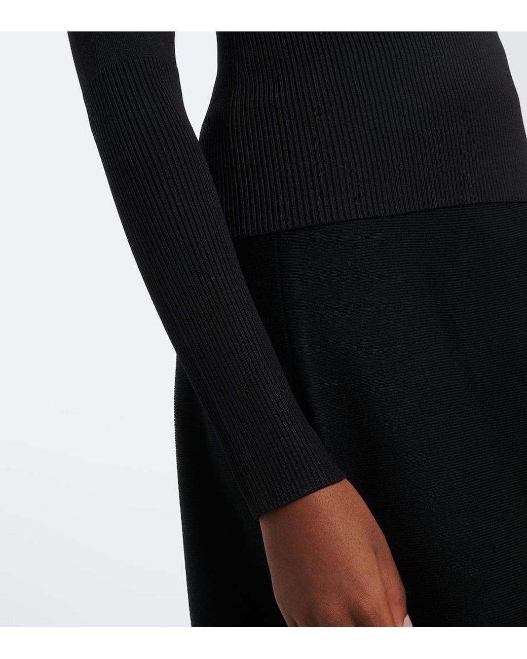 Jonathan Simkhai Black Lila Off-Shoulder Ribbed-Knit Top