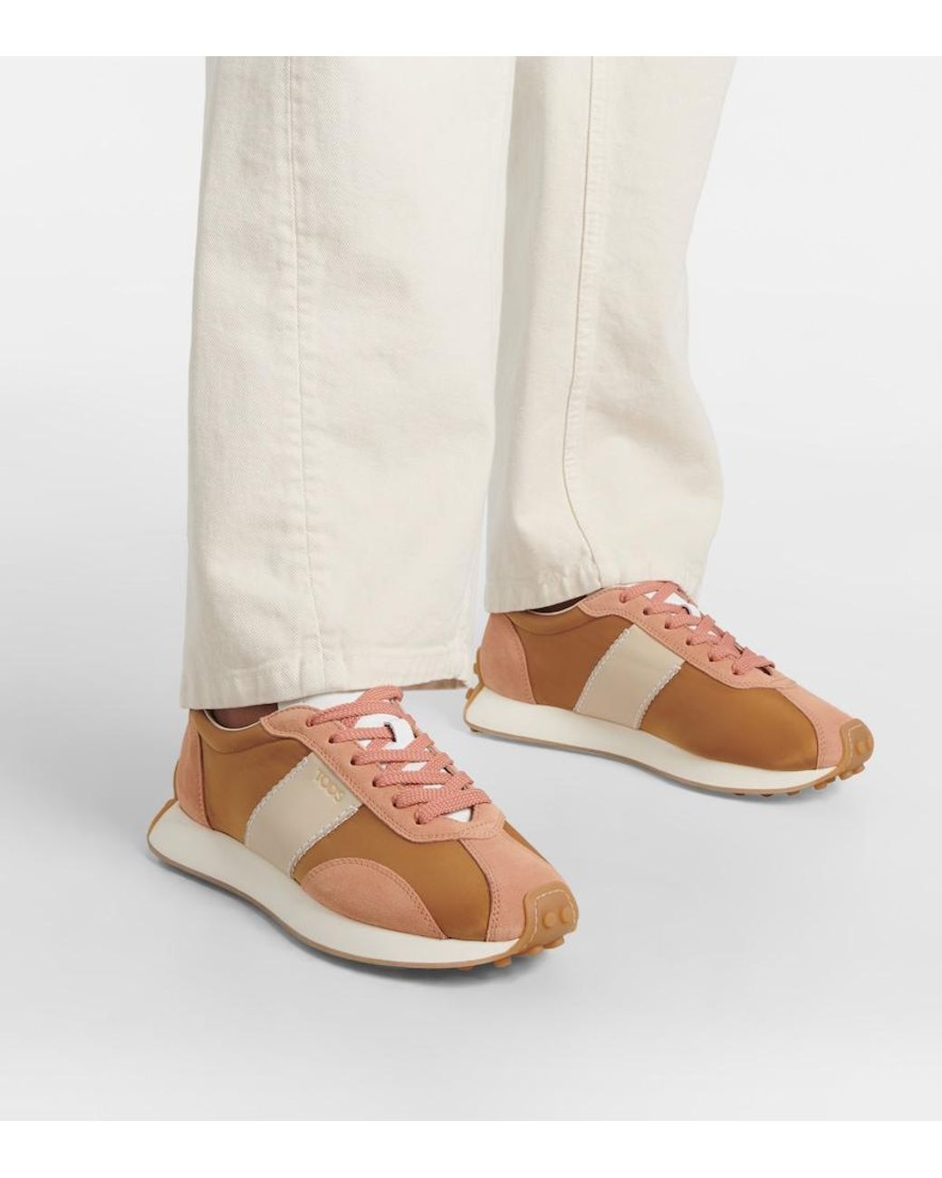 Tod's Brown T Vintage Suede And Technical Sneakers