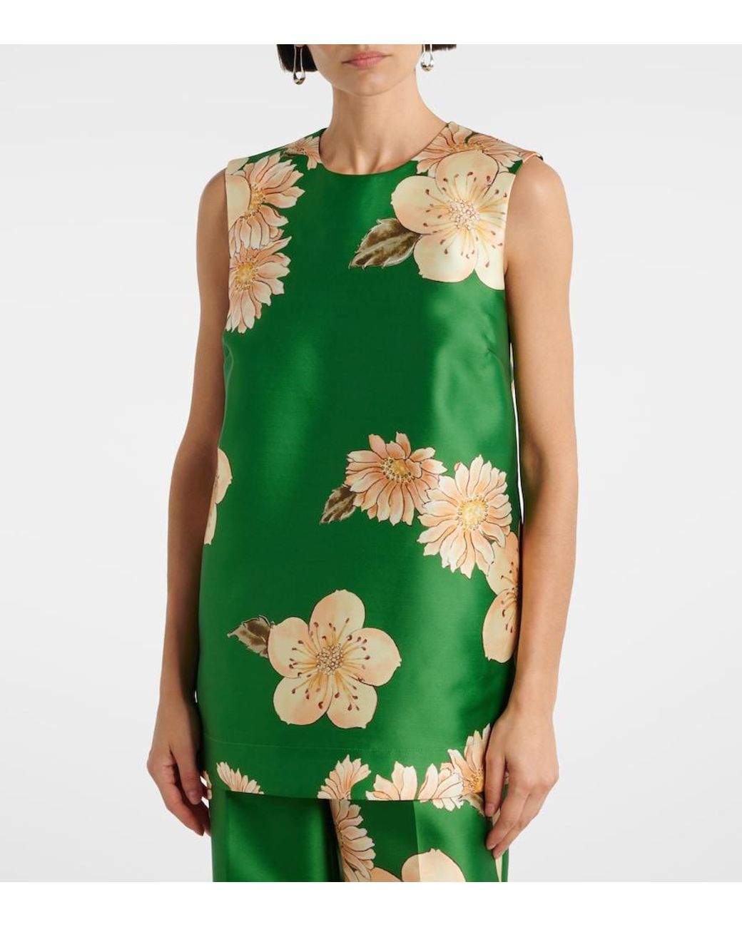 ALÉMAIS Green Sage Floral Top