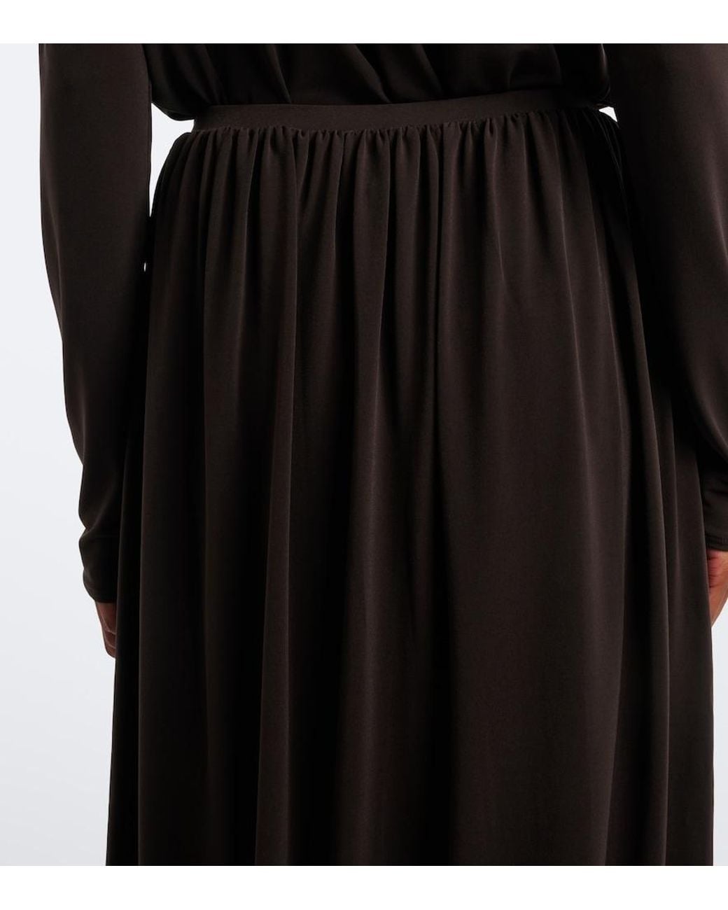 Vince Black Jersey Midi Skirt
