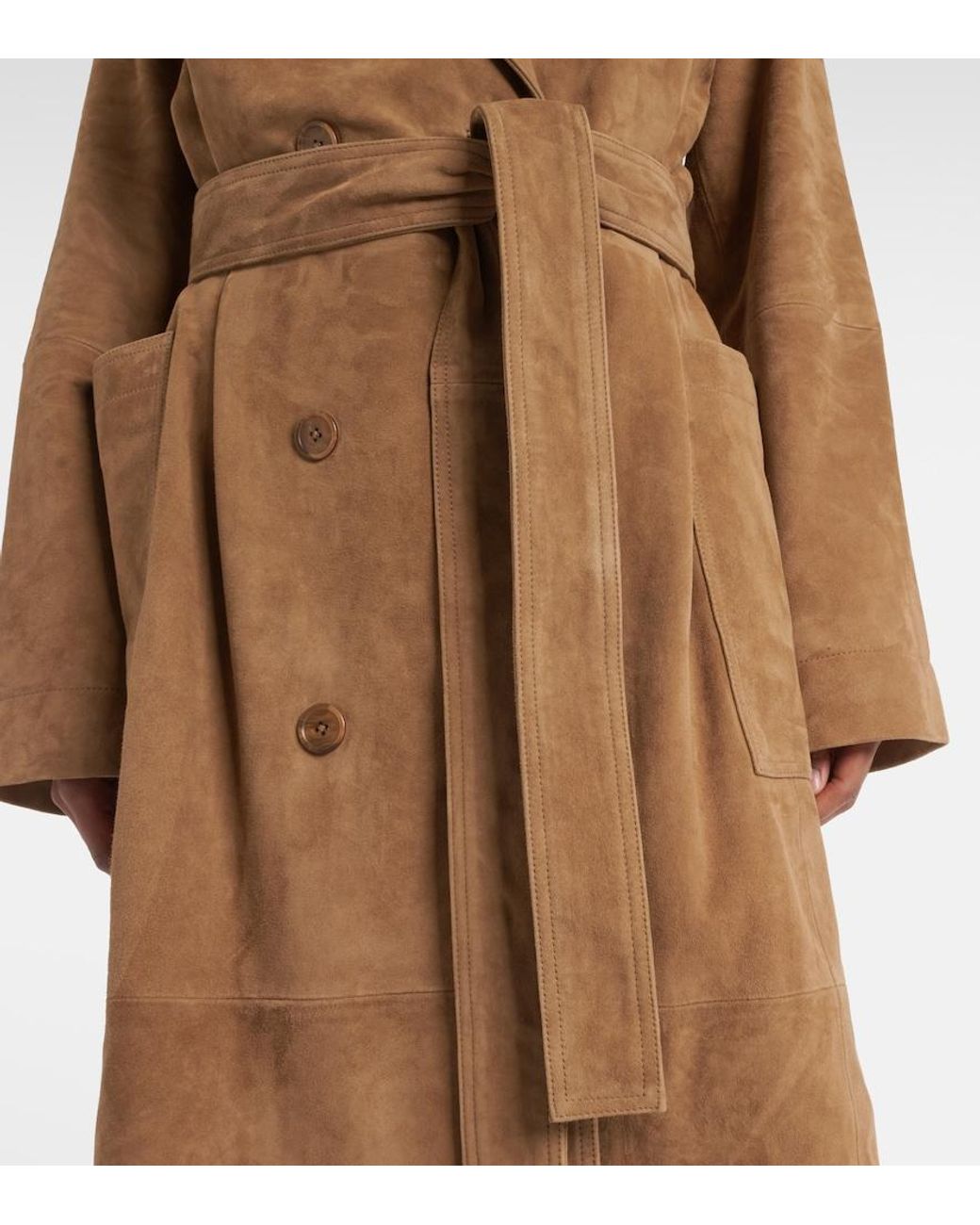 Rohe Natural Suede Wrap Coat