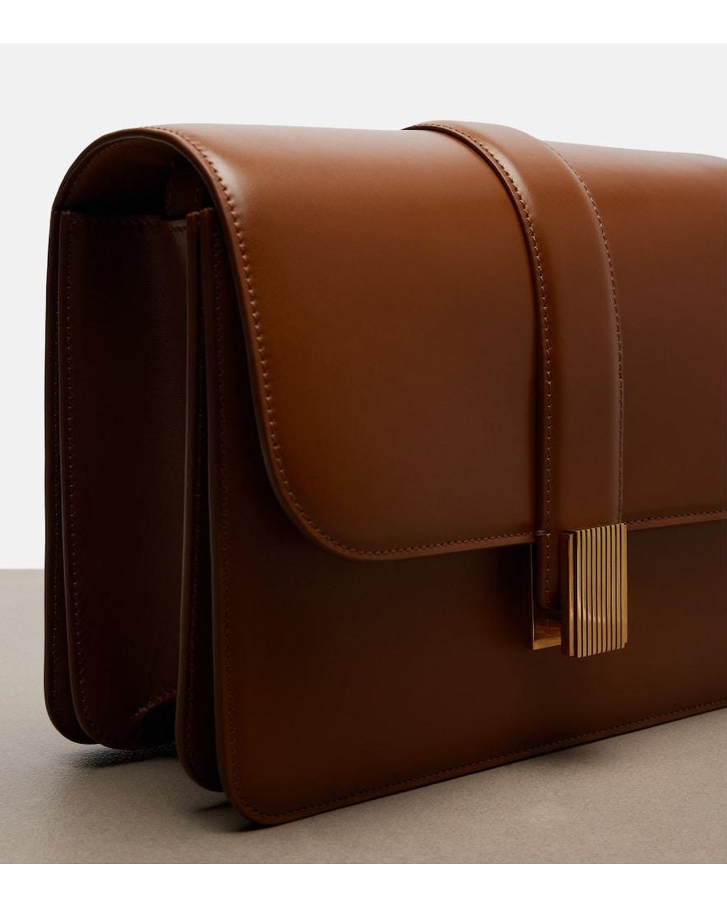 Khaite Brown Blake Leather Crossbody Bag